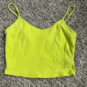 Neon green crop top